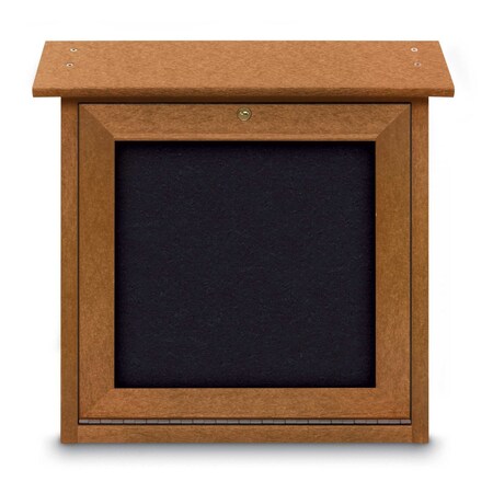 United Visual Products Outdoor Enclosed Combo Board, 48"x36", Black Frame/Black & Ultramarine UVCB4836ODB-BLACK-ULTMAR